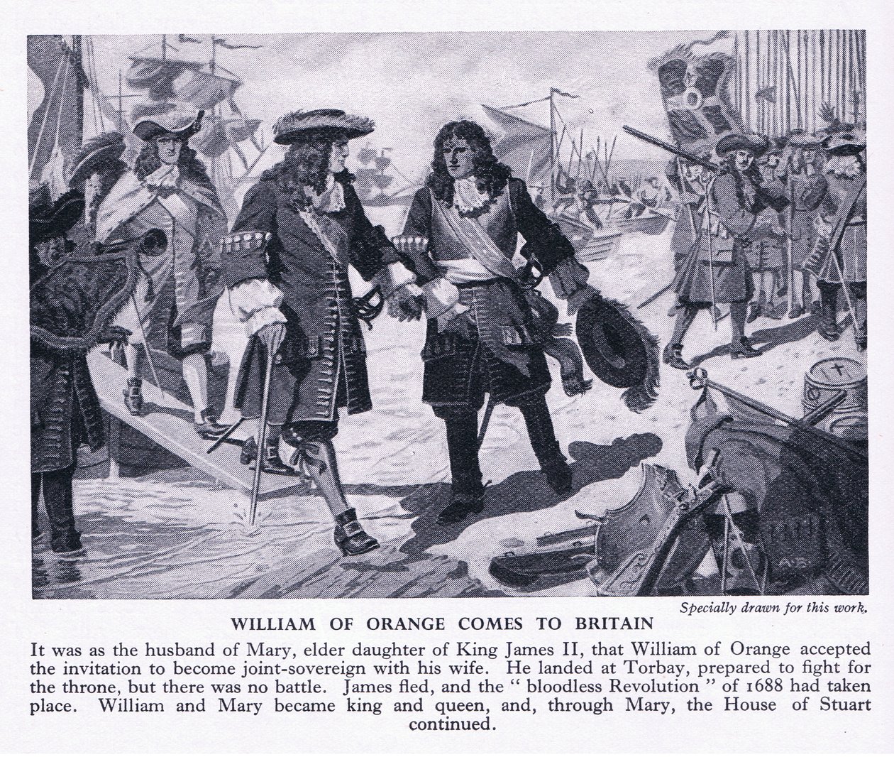 William of Orange Comes to Britain, c.1950 by Richard Henry Brock