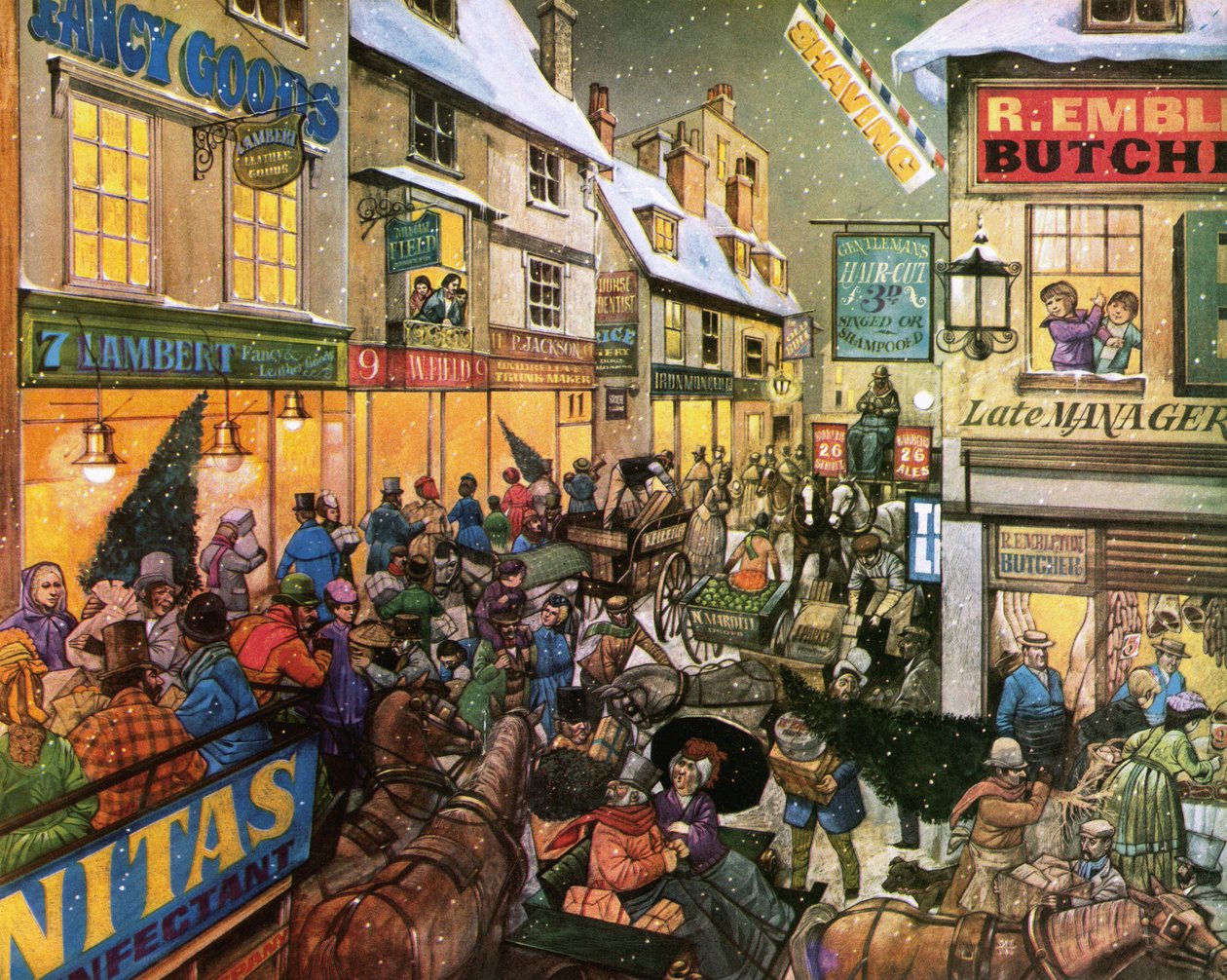Christmas Shopping in the 1870s by Richard Hook