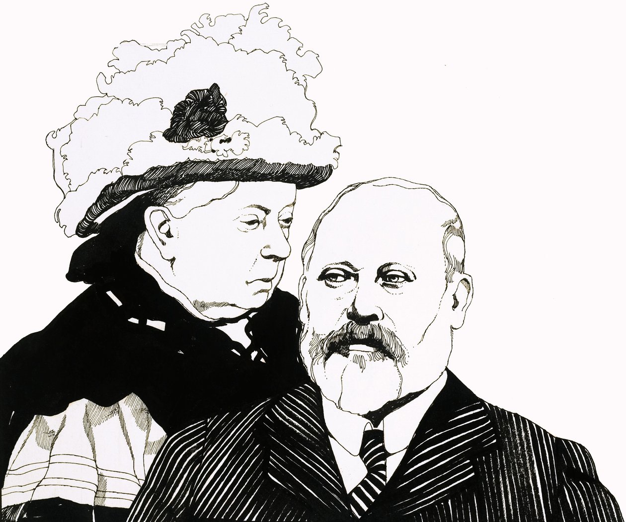Queen Victoria and the Prince of Wales, Soon to Become King Edward VII by Richard Hook