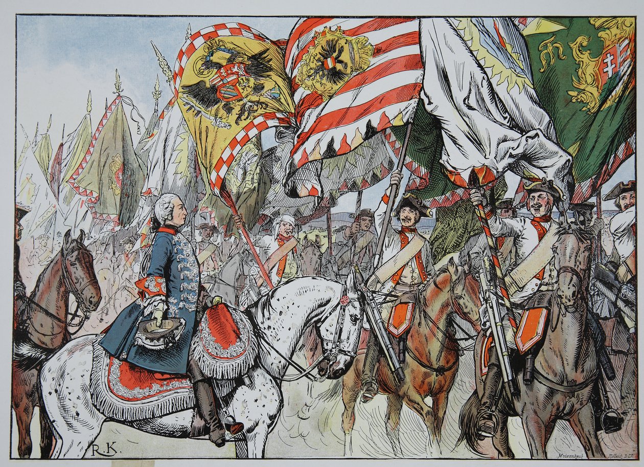 In the jubilation of victory, Hohenfriedberg, 4th June 1745 by Richard Knoetel