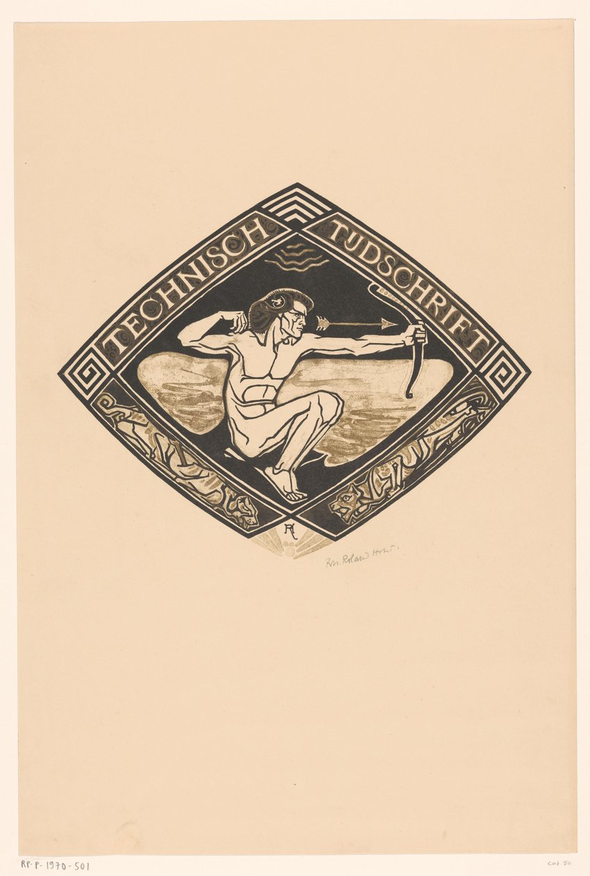Cover Design for: Technical Journal, 1914 by Richard Nicolaüs Roland Holst (signed by artist)