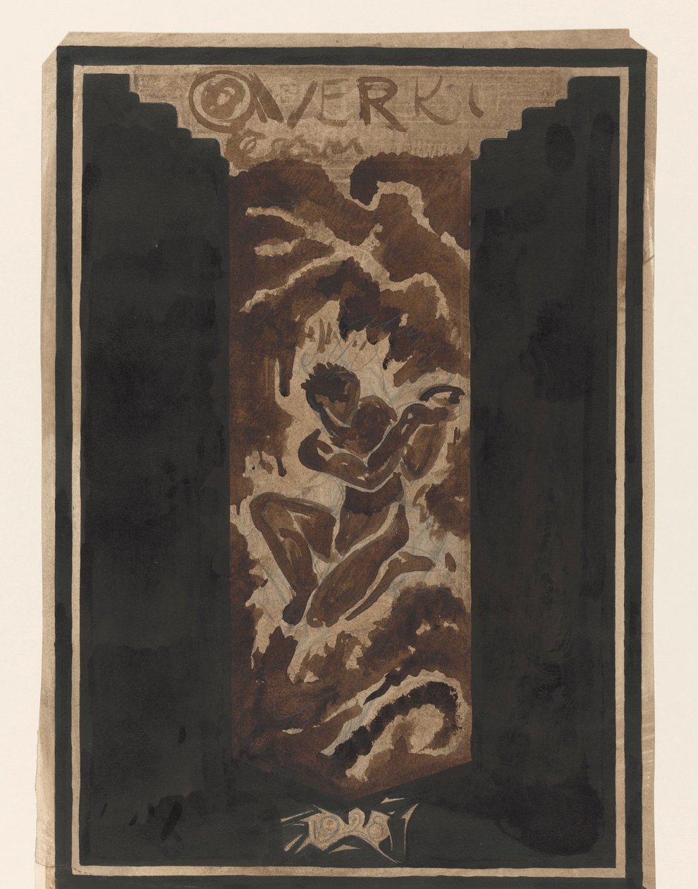 First Design for the Book Cover for Over Kunst, II, by R.N. Roland Holst by Richard Nicolaüs Roland Holst