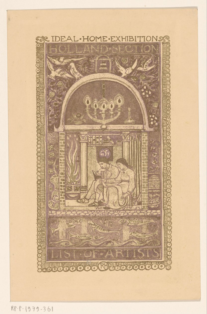 Cover Design for: Catalog of the Ideal Home Exhibition, 1912 by Richard Nicolaüs Roland Holst