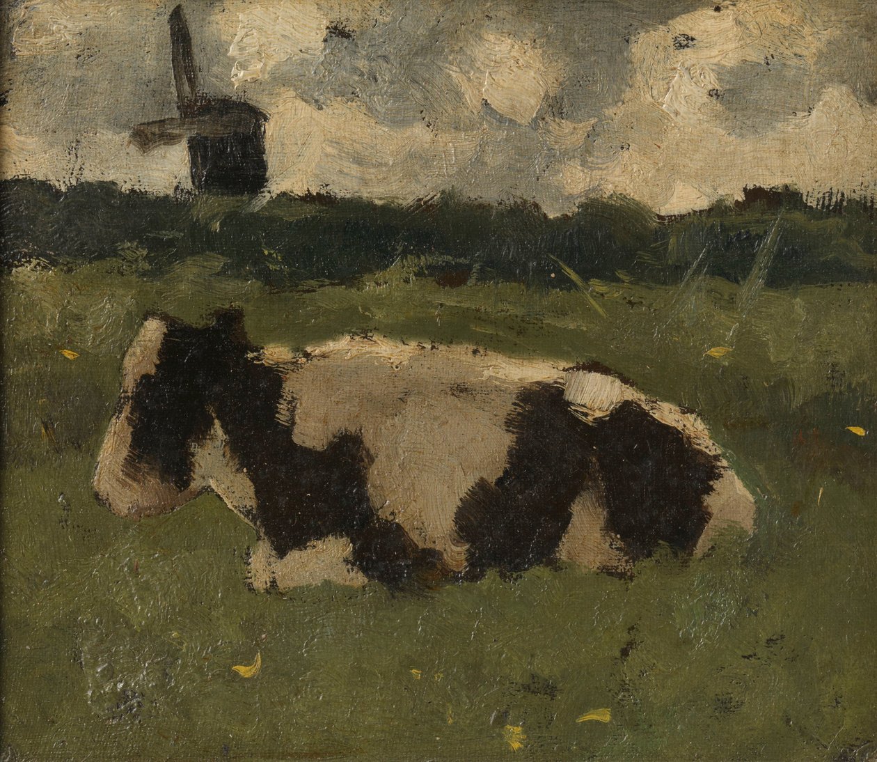 Resting Cow with a Mill by Richard Nicolaüs Roland Holst