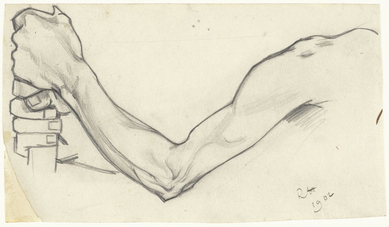 Study of a Left Arm Holding a Stick by Richard Nicolaüs Roland Holst