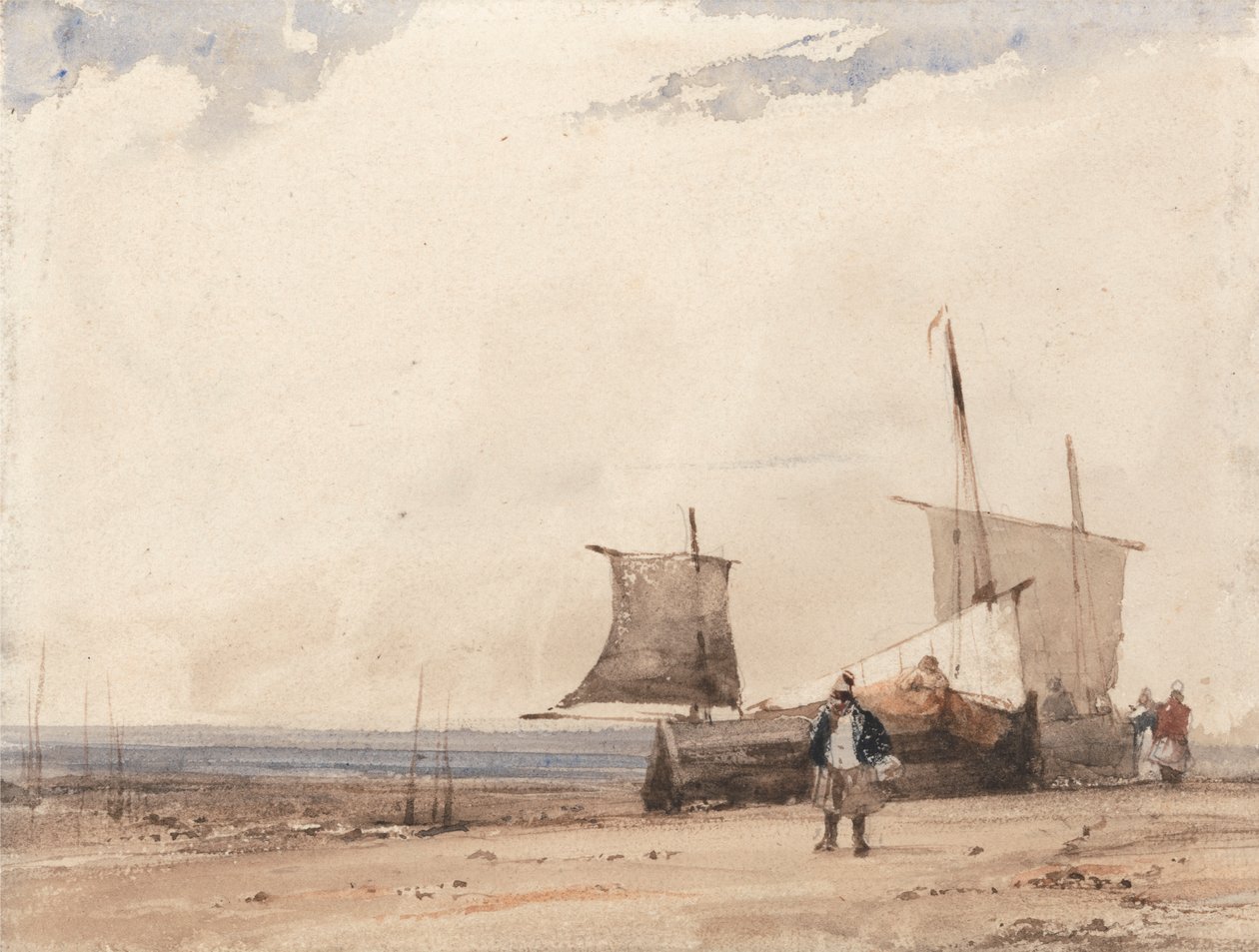 Beach Scene by Richard Parkes Bonington