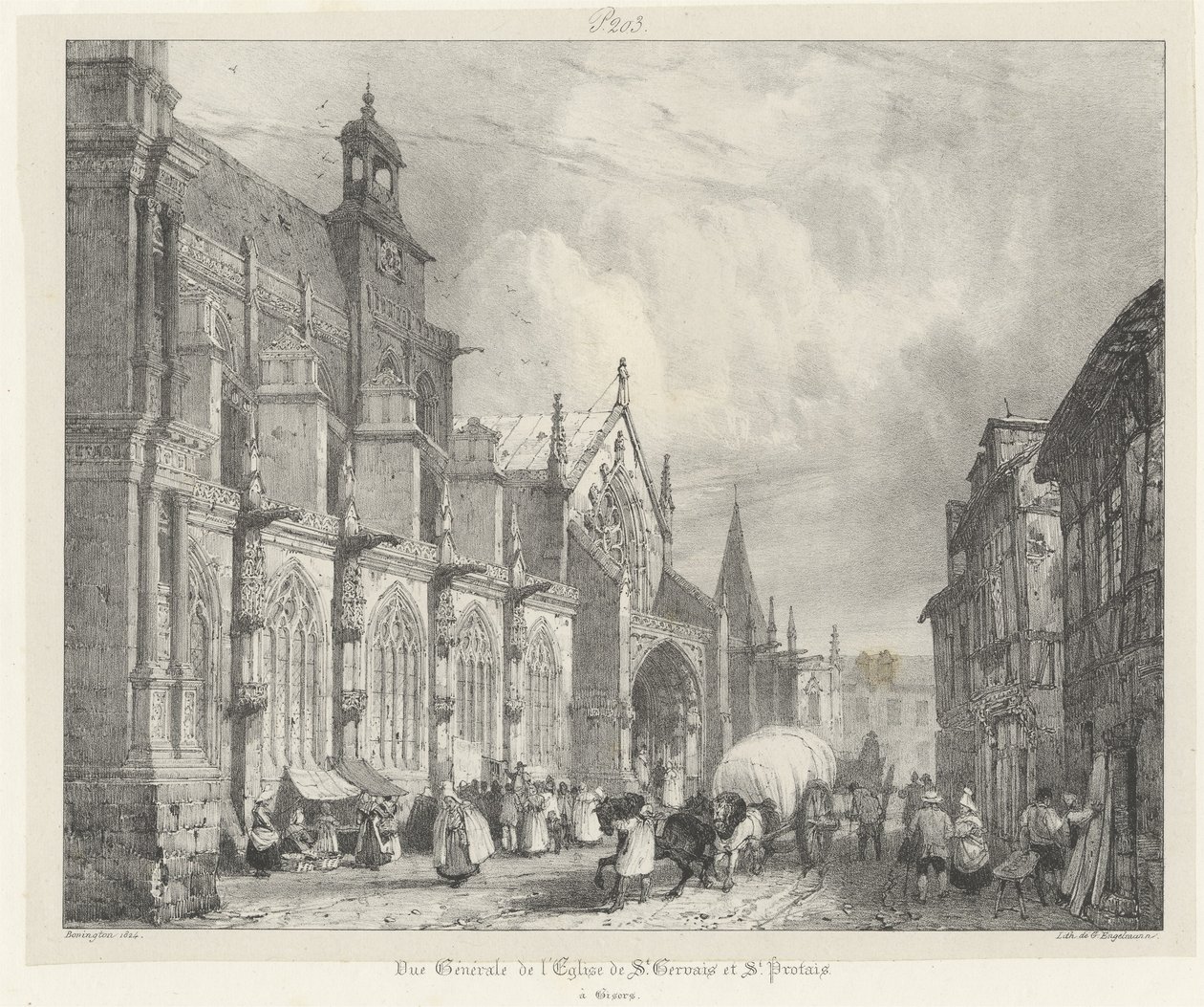 General View of the Church of St Gervais and St Protais from 