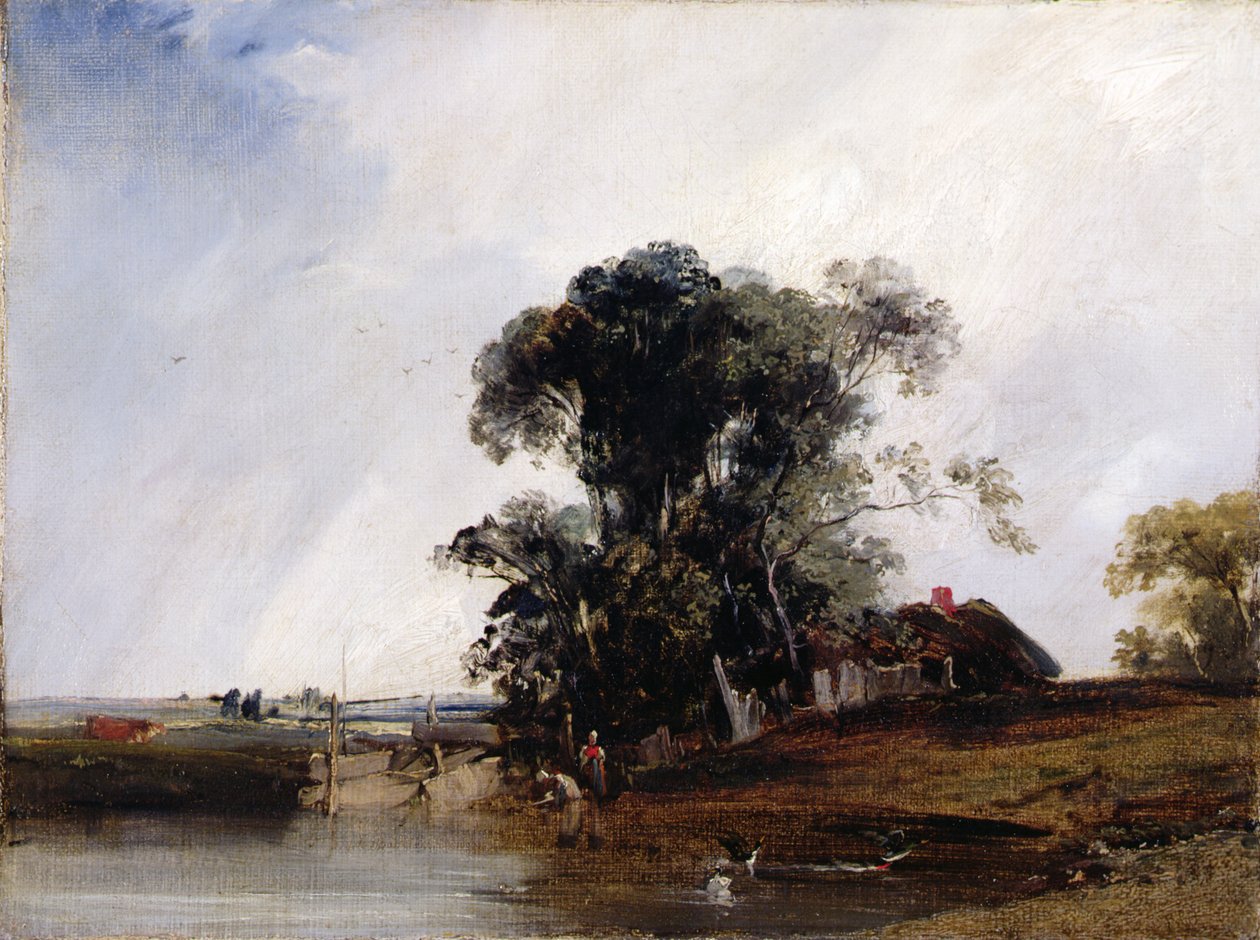 Landscape with a Pond by Richard Parkes Bonington