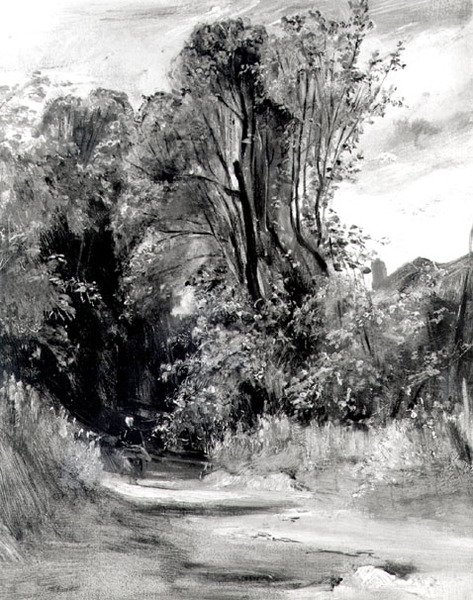 Lane Through a Wood by Richard Parkes Bonington