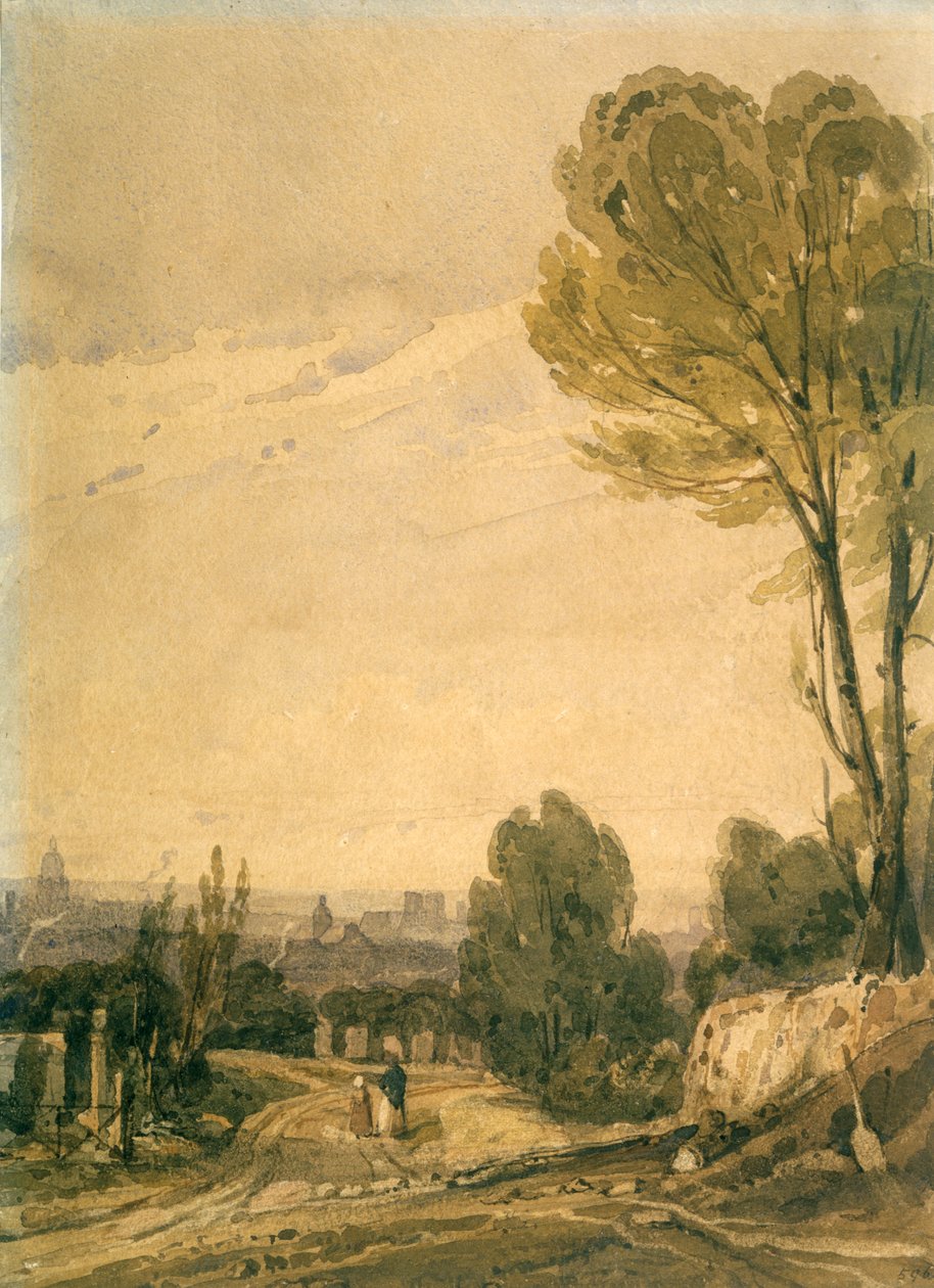 Paris seen from the Pere Lachaise cemetery by Richard Parkes Bonington