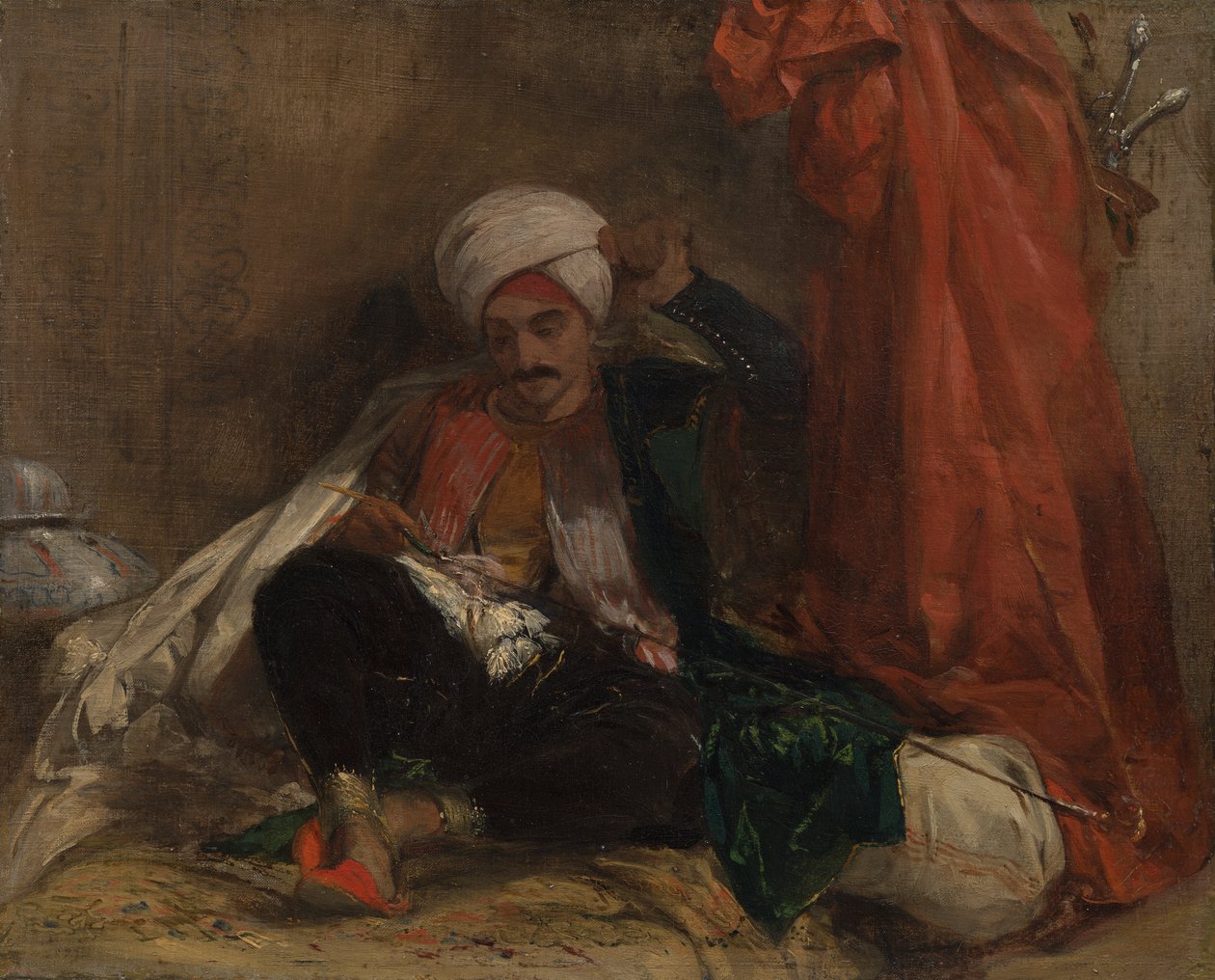 Seated Turk by Richard Parkes Bonington