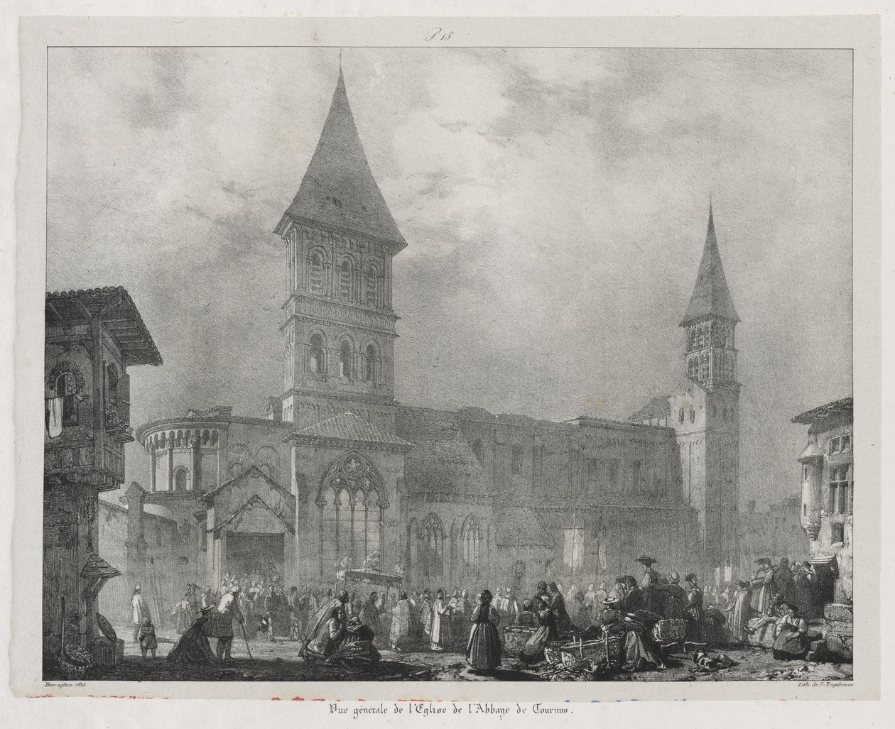 Picturesque and Romantic Voyages in Old France, Franche-Comté: Church of the Abbey of Tournus by Richard Parkes Bonington