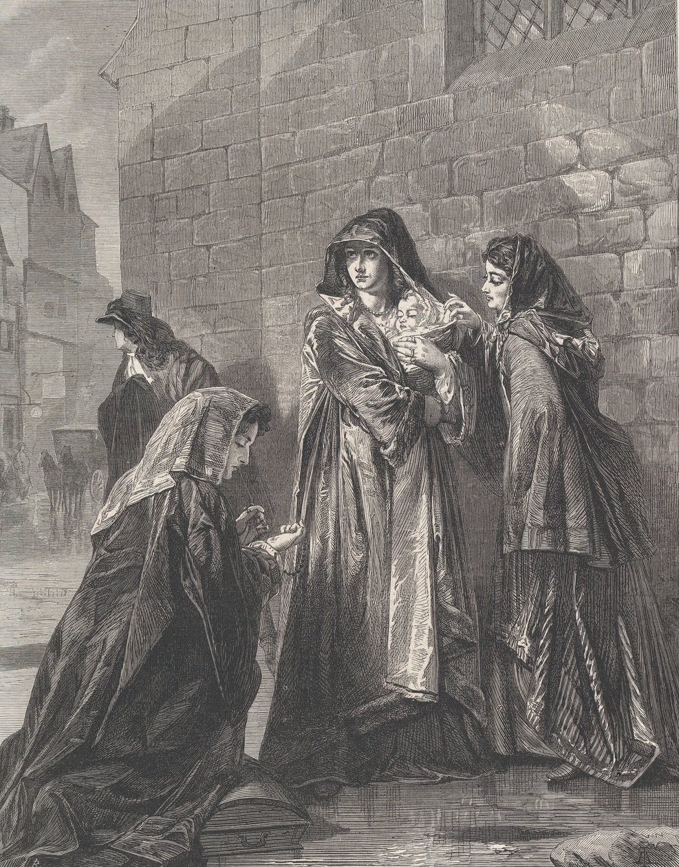 Flight of the Queen of James II, from Illustrated London News, August 3, 1872 by Richard Principal Leitch