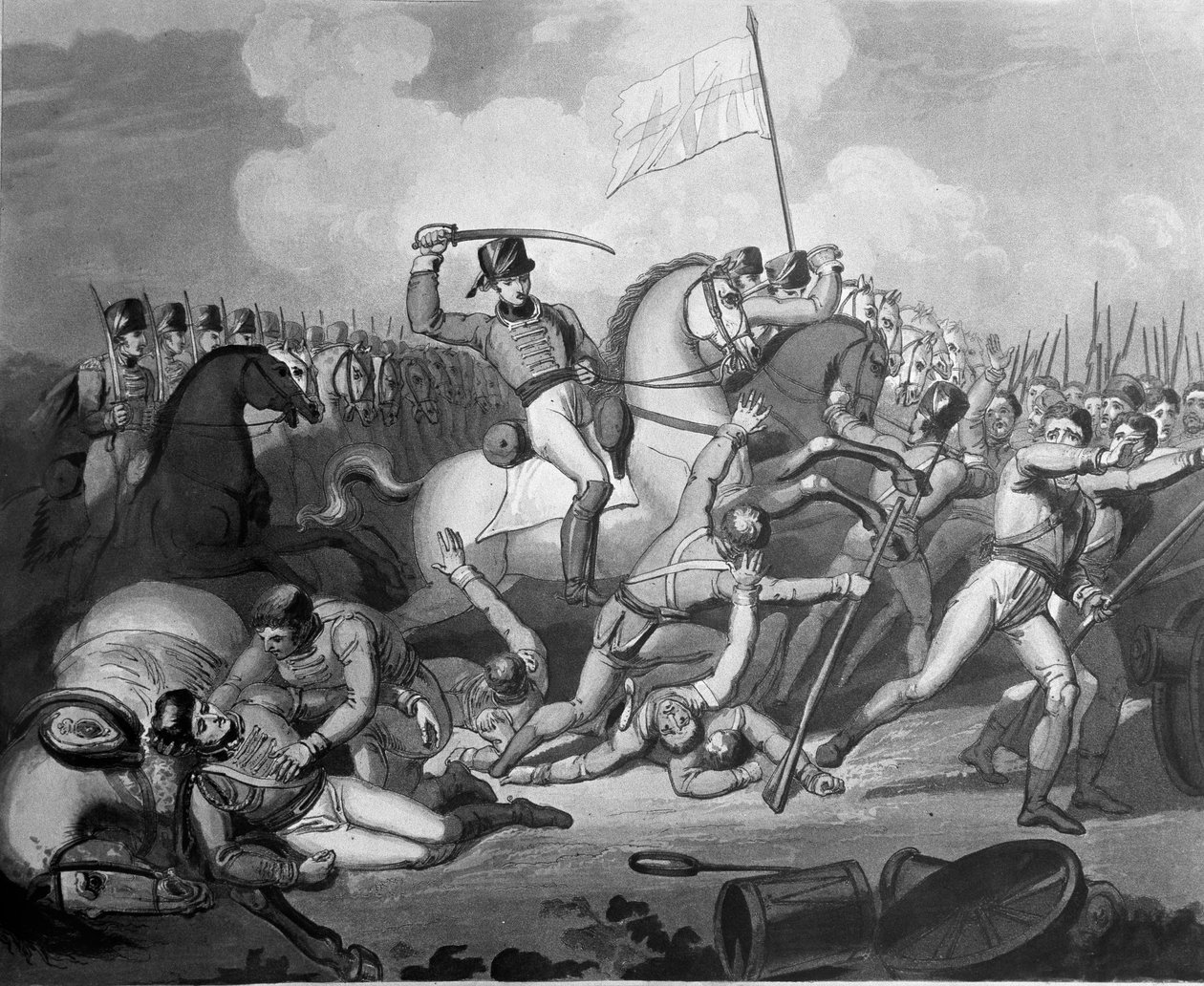 Cavalry charge against French infantry, Battle of Salamanca, 22nd July 1812, 1819 by Richard Westall