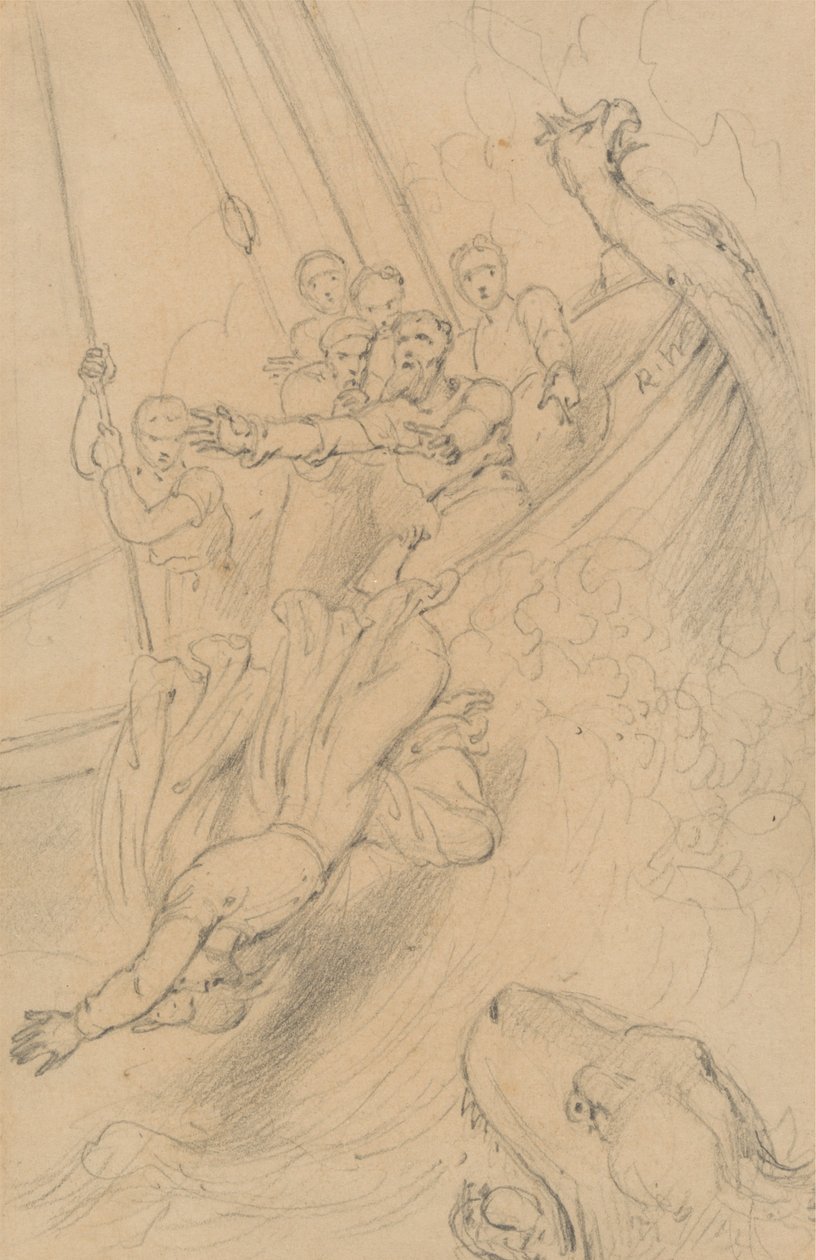 Jonah Cast Into the Sea (Jonah 1:15) by Richard Westall