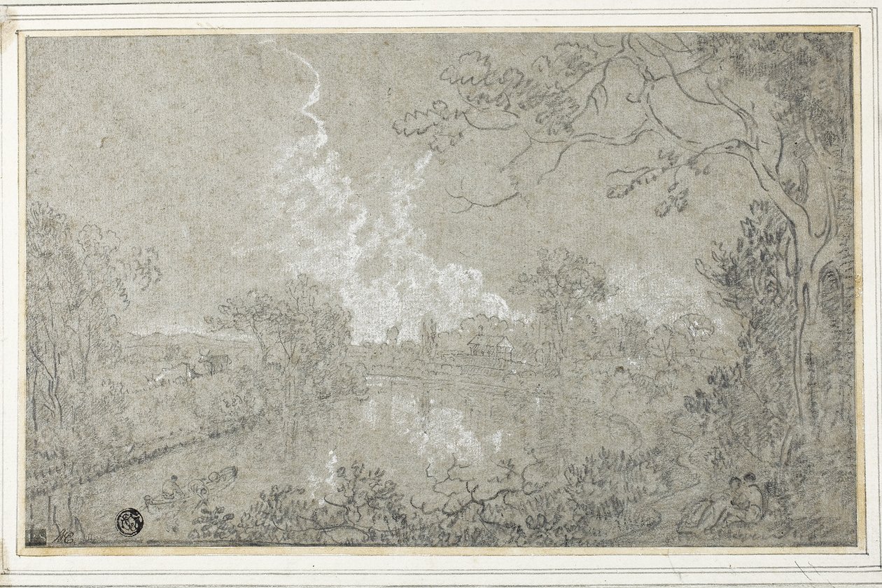 Banks of the River Dee near Eaton Hall, Cheshire by Richard Wilson