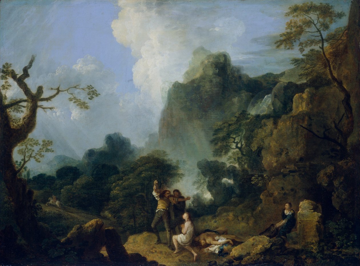 Landscape with Banditti: the murder by Richard Wilson