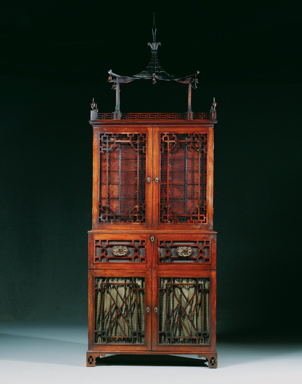 George II secretaire-cabinet by Richard Wright