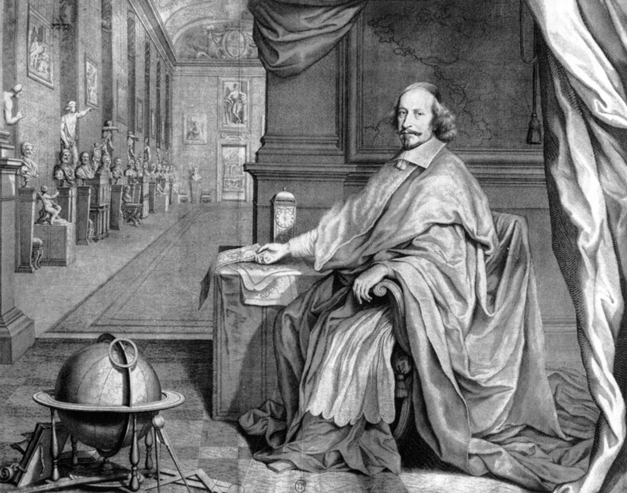 Cardinal Mazarin in His Palace by Robert Nanteuil