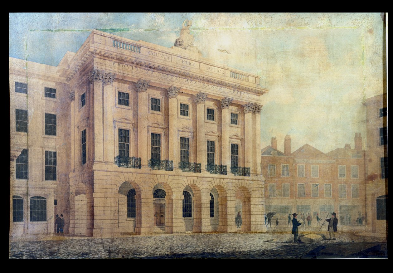 County Fire Office on Regent Street, London, 1819 by Robert Abraham