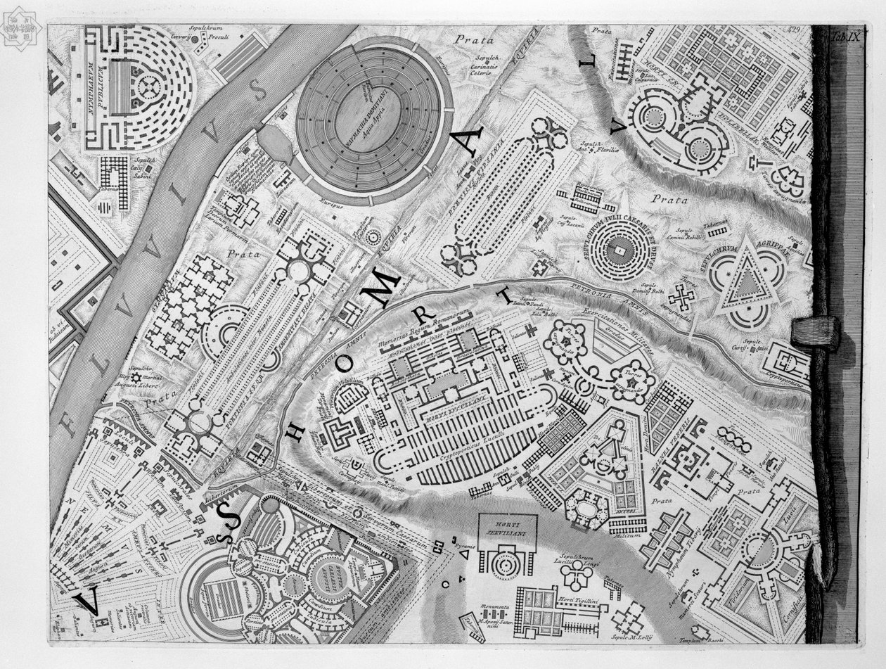 Map of Campus Martius by Robert Adam