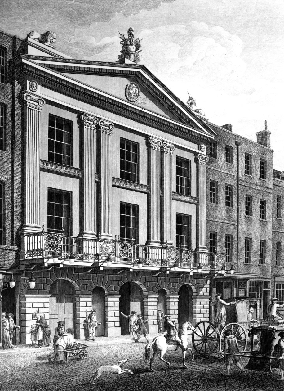 The Theatre Royal, Drury Lane, Engraved by Patrick Begbie by Robert Adam