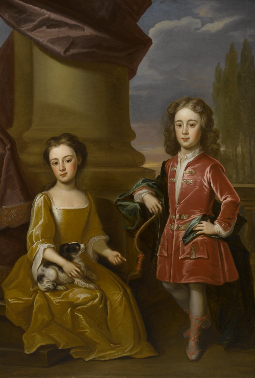 Double portrait of Dudley North and his sister, Anne by Robert Byng or Bing