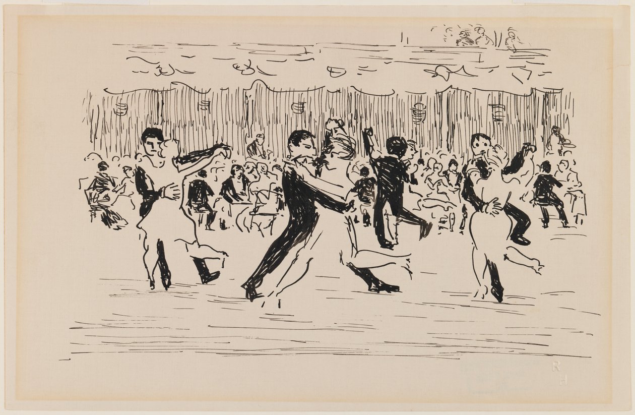 Ballroom scene (couples dancing) by Robert Cozad Henri