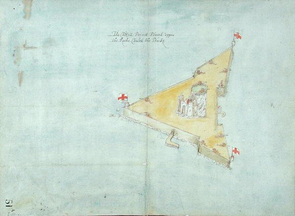 The Castell Perrott Placed Upon the Rock Called the Stack by Robert Devereux