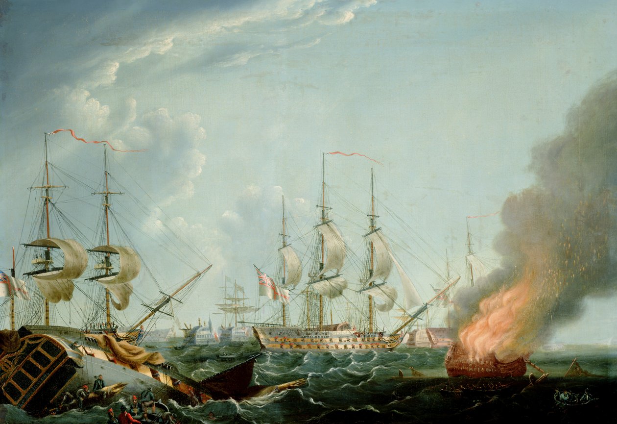 Morning After the Battle of the Nile by Robert Dodd