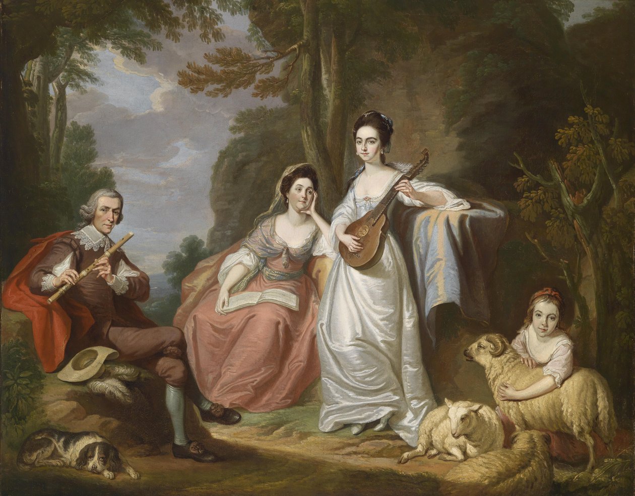 Group Portrait of the Burdett Family by Robert Edge Pine