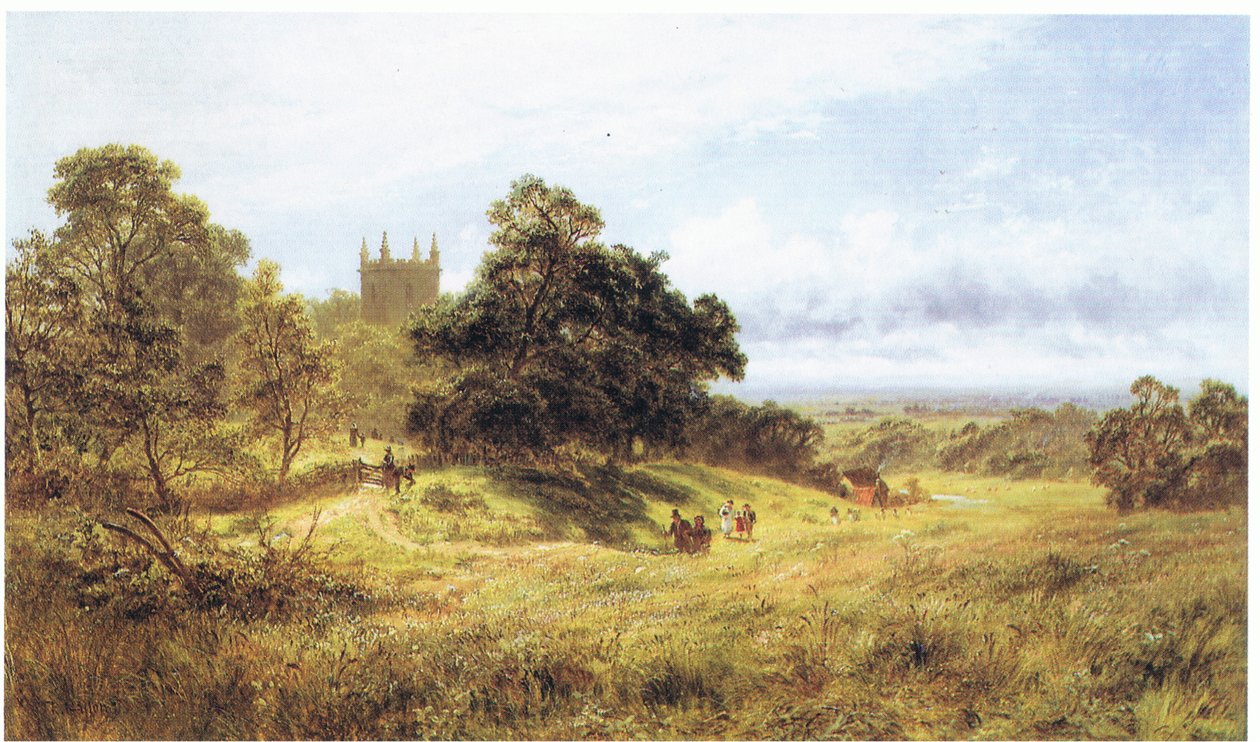 On the Way to Church, the South Downs by Robert Gallon