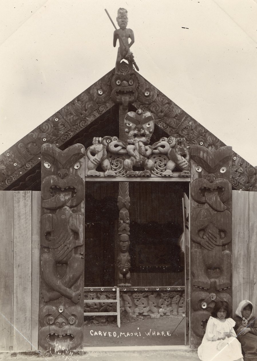 Carved Maori Whare, c.1900 by Robert Marsh