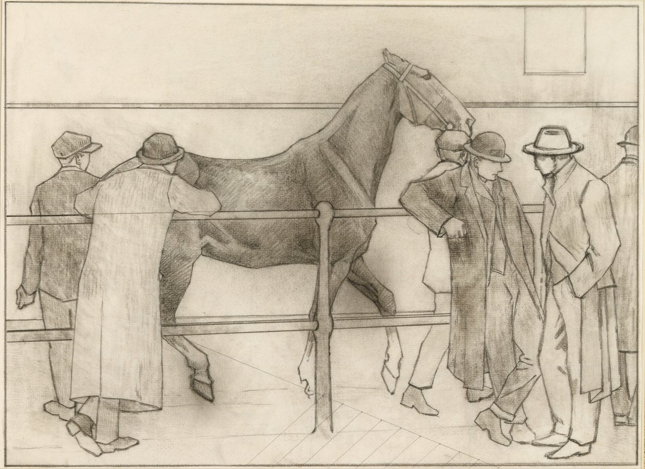 Horse Dealers, c.1918 by Robert Polhill Bevan
