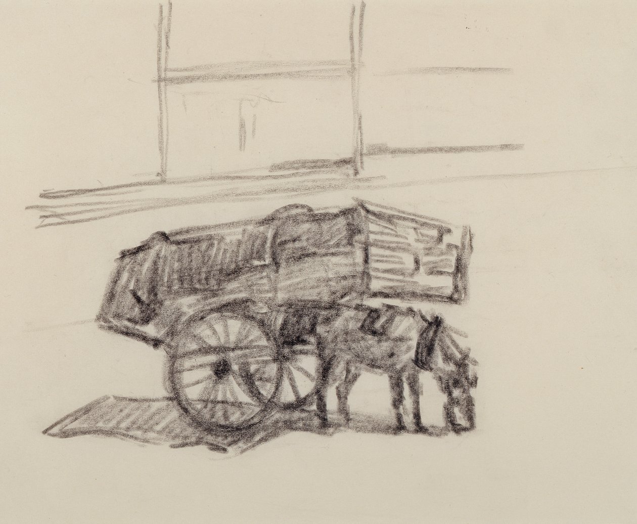 Study for Hay Carts, Cumberland Market, c.1915 by Robert Polhill Bevan