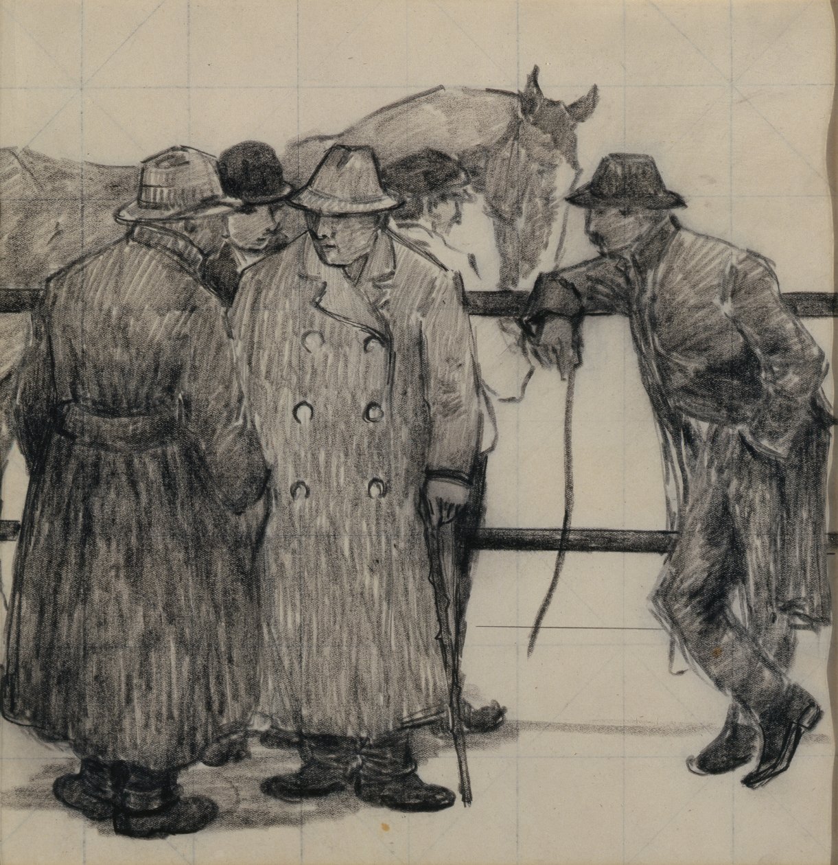 Study for the Horse Dealers, c.1917 by Robert Polhill Bevan