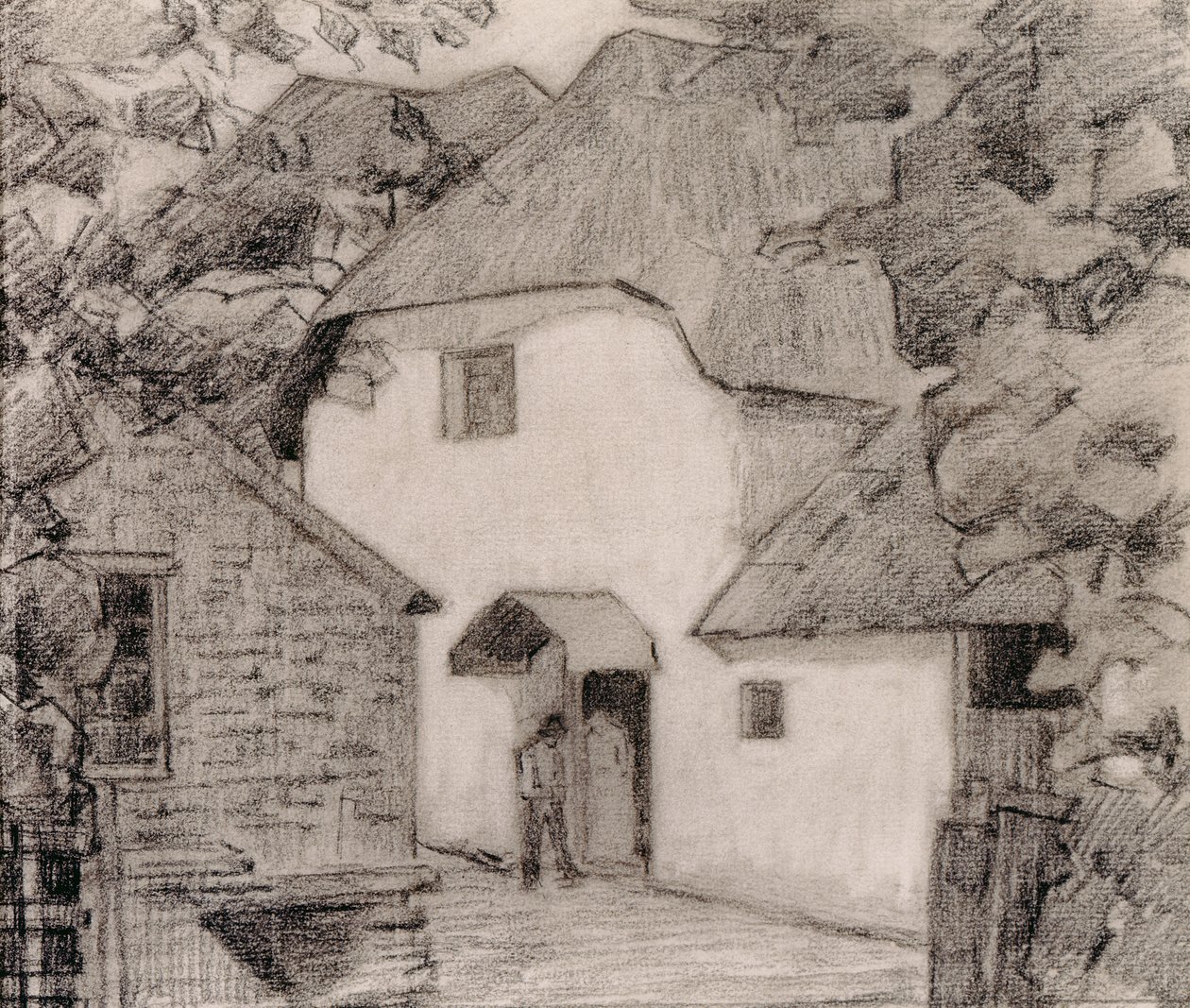 The Caller at the Mill, 1918-19 by Robert Polhill Bevan