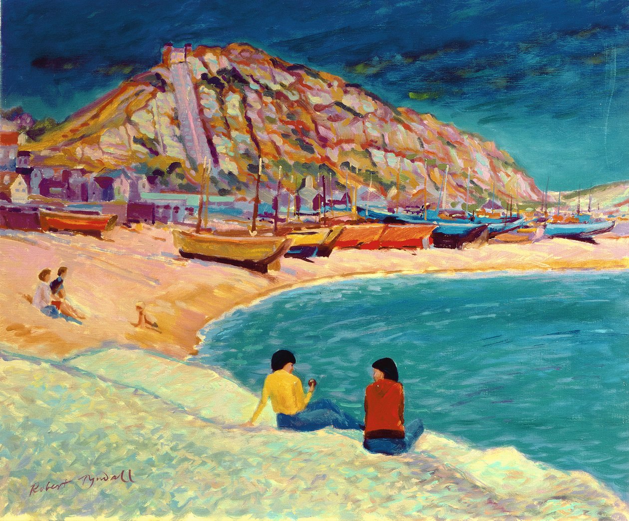 Hastings: beach scene by Robert Tyndall