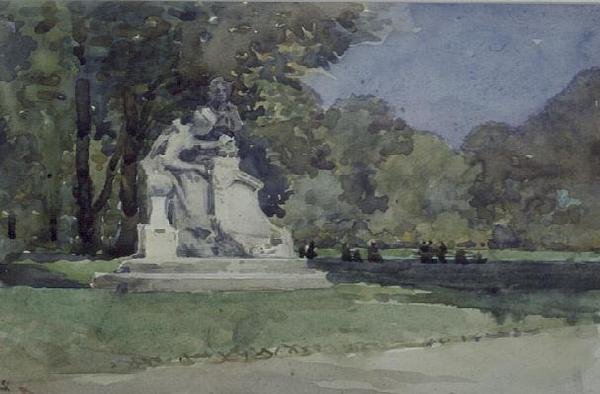 View in the Luxembourg Gardens, Paris by Robert Weir Allan