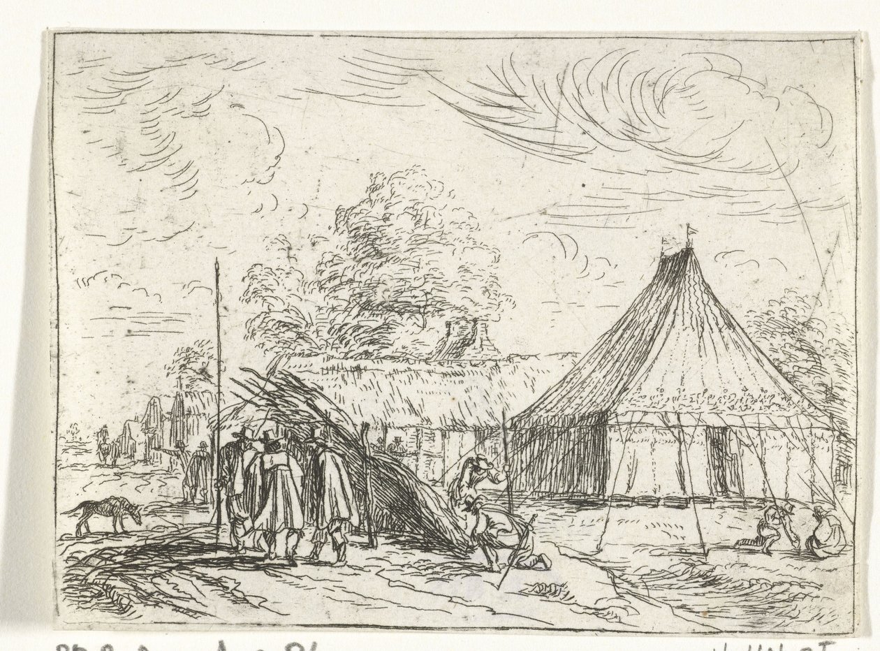 Soldiers near a Tent by Robert van den Hoecke