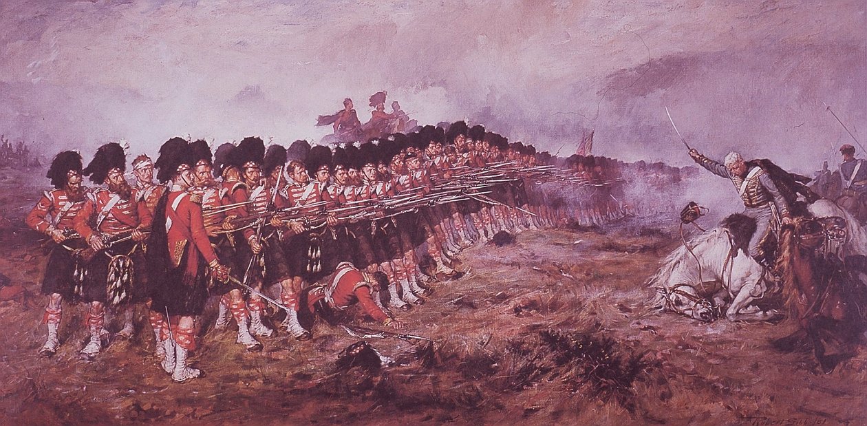 The Thin Red Line, the 93rd Highlanders at the Battle of Balaklava in 1854 by Robert (after) Gibb