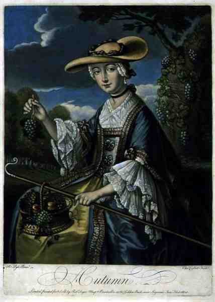 Autumn, engraved by C. Corbutt (Richard Purcell), pub. by Robert Sayer by Robert (after) Pyle