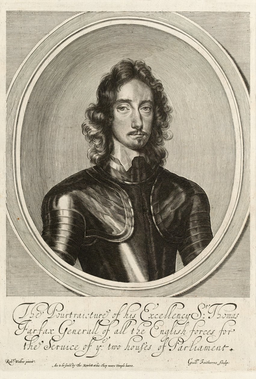 Sir Thomas Fairfax, c.1645 (engraving) by Robert (after) Walker