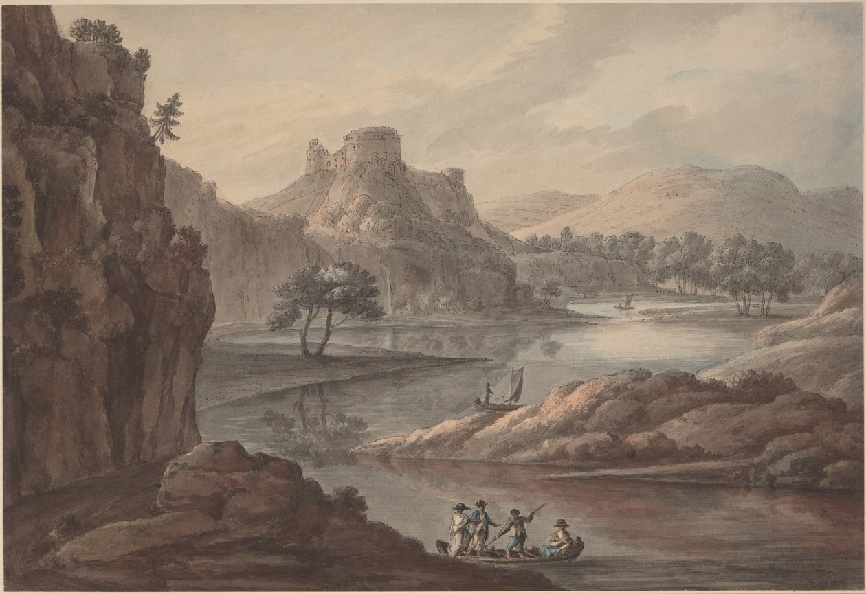 River Landscape with a Castle by Robert Adam