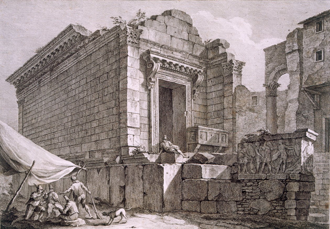 View of the Temple of Aesculapius, pub. 1764 by Robert Adam