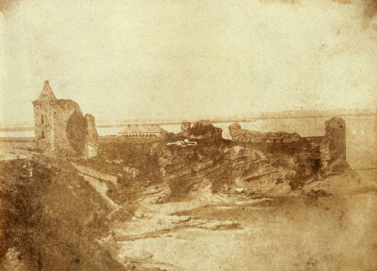 Print of St. Andrews Castle in Fife, Scotland. From J. Paul Getty Museum by Robert Adamson