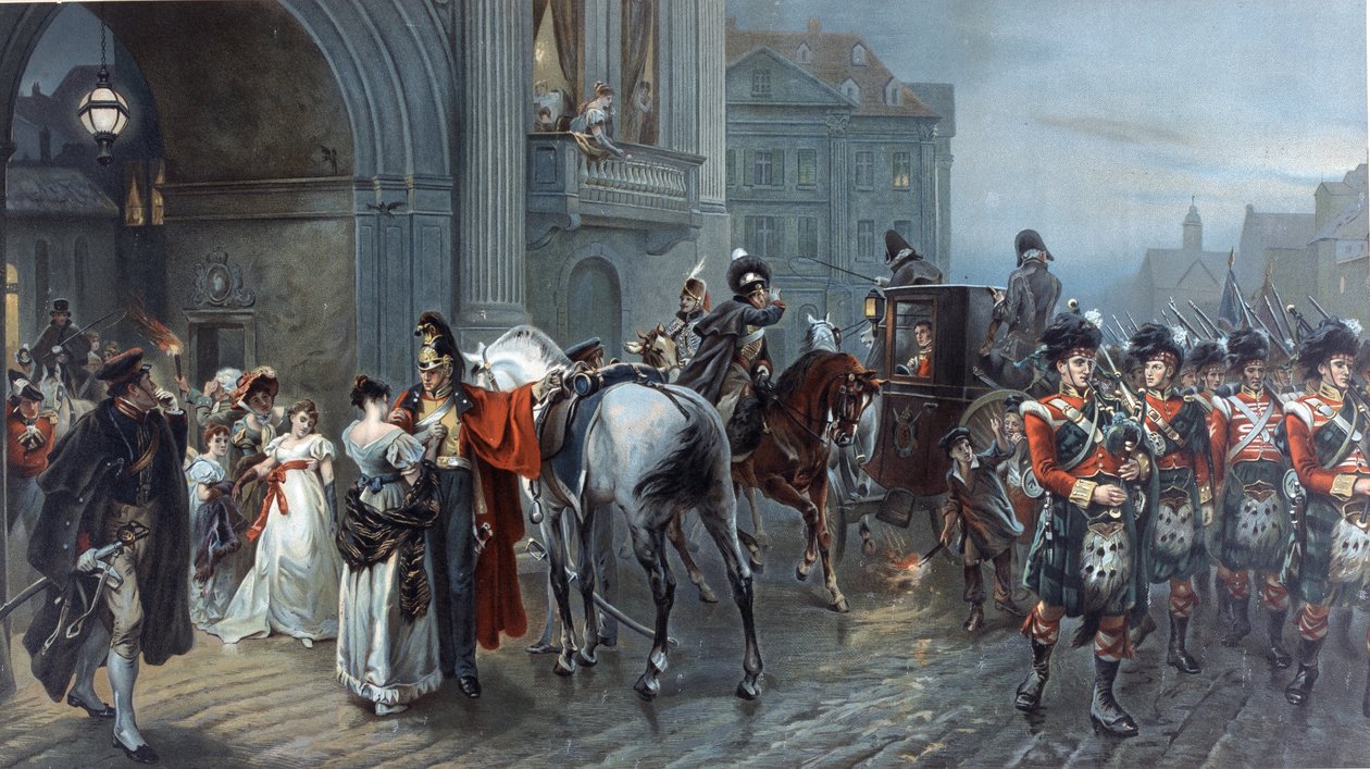 Summoned to Waterloo, Brussels, 1815 by Robert Alexander Hillingford