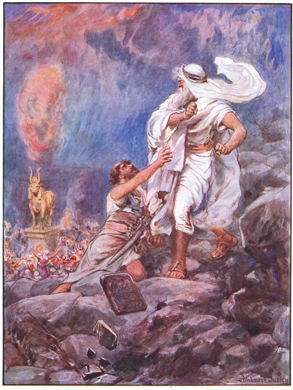 Moses Destroys the Golden Calf by Robert Ambrose Dudley