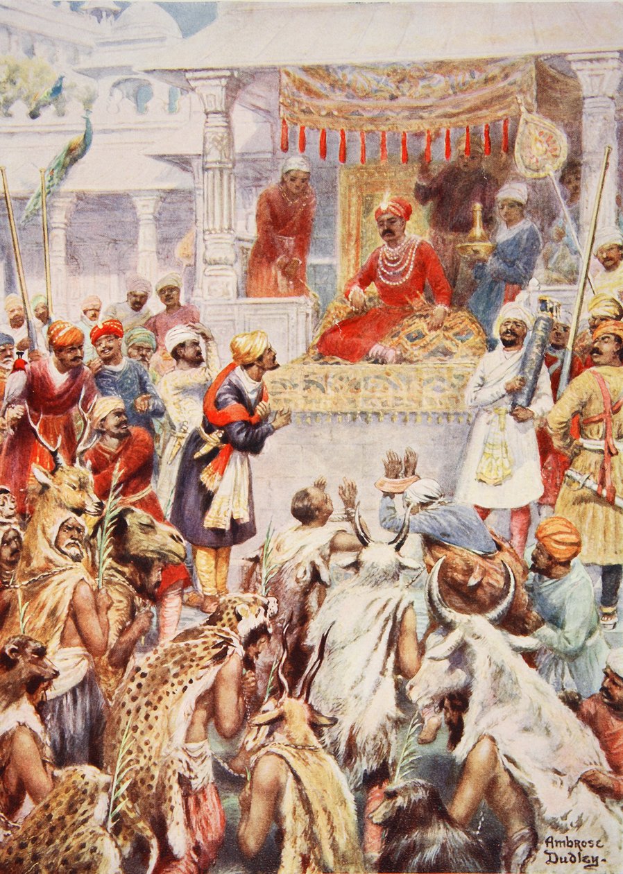The Khan Jhan Shows Akbar His Princely Captives, Illustration from 