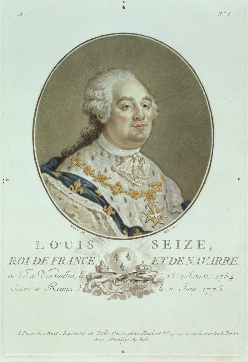 Portrait of Louis XVI (1754-93) from 